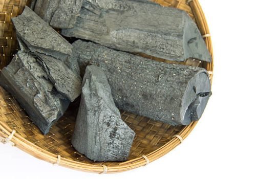 many pieces of charcoal